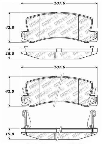 StopTech Street Select Brake Pads - Front - 305.03250