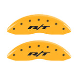 MGP 4 Caliper Covers Engraved Front & Rear RT1-Truck Yellow Finish Black Char 2007 Dodge Charger - 12005SRT1YL