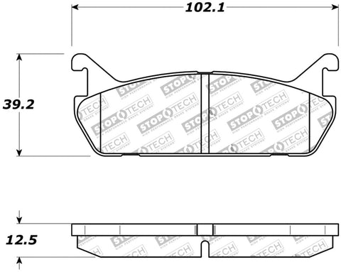 StopTech Street Touring 90-93 Mazda Miata Rear Brake Pads D525 - 308.04580