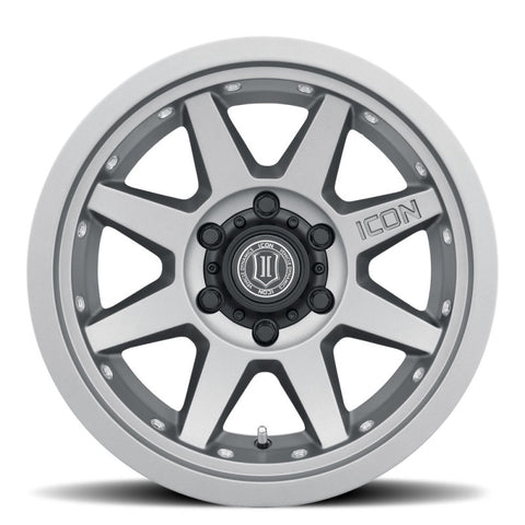 ICON Rebound Pro 17x8.5 6x5.5 0mm Offset 4.75in BS 106.1mm Bore Titanium Wheel - 21817858347TT