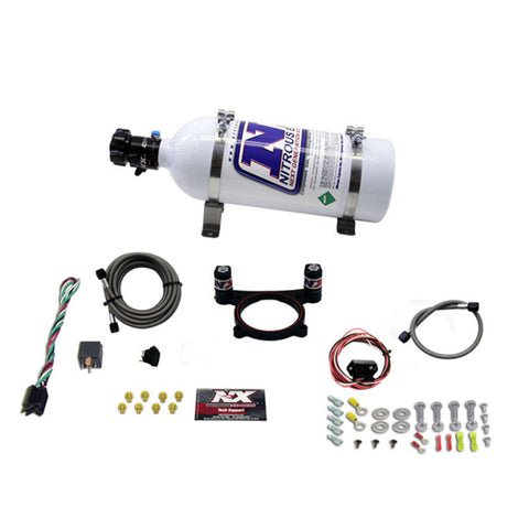 Nitrous Express 11-15 Ford Mustang GT 5.0L Coyote 4 Valve Nitrous Plate Kit (50-200HP) w/5lb Bottle - 20948-05