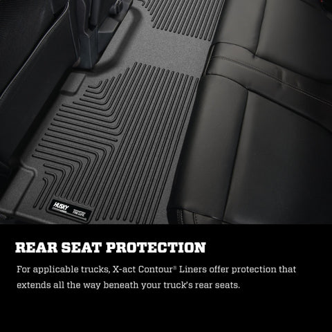 Husky Liners 09-14 Ford F-150 SuperCrew Cab X-Act Contour Second Row Seat Floor Liner - Black - 53391