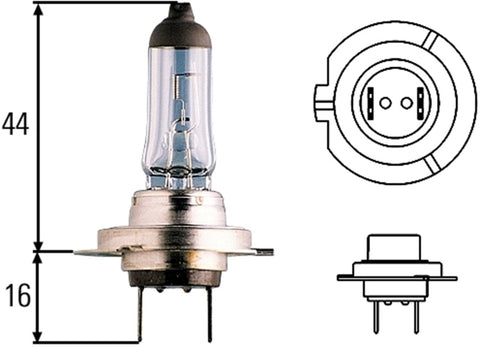 Hella Optilux H7 12V/55W XY Xenon Yellow Bulb - H71070702