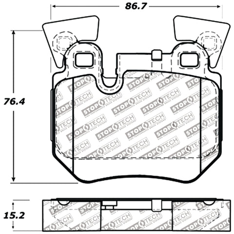 StopTech Performance 08-09 BMW 128i/135i Coupe Rear Brake Pads - 309.13720