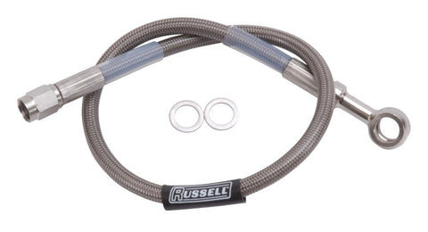 Russell Performance 33in 10MM Banjo Competition Brake Hose - 657090