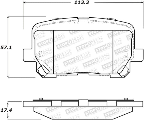 StopTech Street Brake Pads - Front - 308.17660