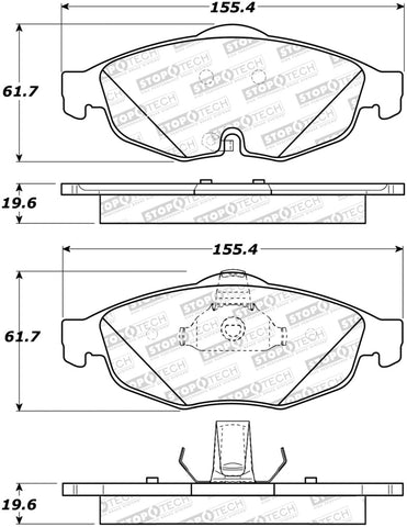 StopTech Street Brake Pads - 308.08690