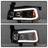 Spyder Dodge Charger 06-10 Projector Headlights - LED Light Bar - Black PRO-YD-DCH05V2-LB-BK - 5085245