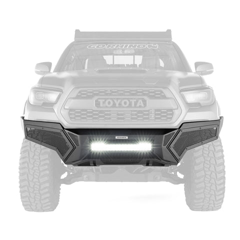 Go Rhino 16-21 Tacoma Element Front Bumper w/ Power Actuated Hide-away Light Bar Mount Tex Black - 343891T