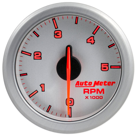Autometer Airdrive 2-1/6in Tachometer Gauge 0-5K RPM - Silver - 9198-UL
