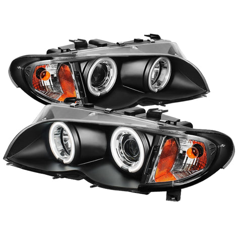 Spyder BMW E46 3-Series 02-05 4DR Projector Headlights 1PC LED Halo Chrm PRO-YD-BMWE4602-4D-AM-C - 5042408