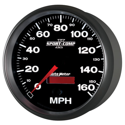 Autometer Sport-Comp II 5 inch 0-160MPH Electronic Programmable Speedometer - 3689