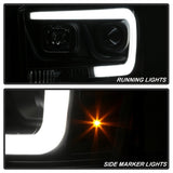 Spyder Dodge Ram 1500 06-08 V2 Projector Headlights - Light Bar DRL - Black (PRO-YD-DR06V2-LB-BK) - 5085306