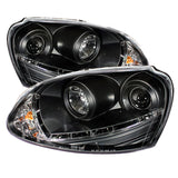 Spyder Volkswagen GTI 06-09/Jetta 06-09 Xenon/HID Model Only - DRL Black PRO-YD-VG06-HID-DRL-BK - 5017529