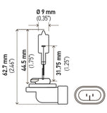 Hella Bulb 862 12V 37.5W PGJ13 T3.25 - 862