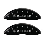 MGP 4 Caliper Covers Engraved Front & Rear Acura Black finish silver ch - 39011SACUBK