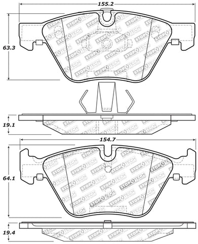 StopTech Performance 12 BMW X1 / 09-13 Z4 / 06 325 Series (Exc E90) Front Brake Pads - 309.10610