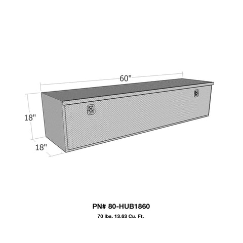 Westin/Brute HD Under Body 18in x 60in Drop Down Door - Aluminum - 80-HUB1860