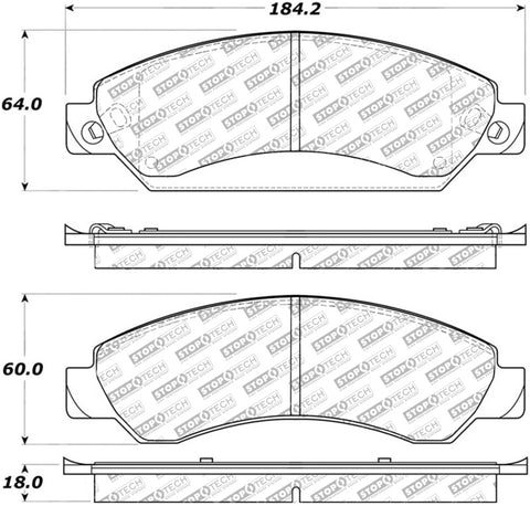 StopTech Street Select Brake Pads - Front - 305.10920