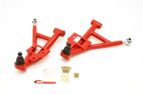 BMR 93-02 F-Body Adj. Lower A-Arms Poly/Rod End Combo - Red - AA020R