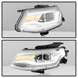 Spyder Chevy Camaro 16-18 (Do Not Fit Halogen) Projector Headlights Chrome PRO-YD-CCAM16HIDSI-SEQ-C - 5087386