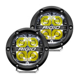 Rigid Industries 360-Series 4in LED Off-Road Spot Beam - White Backlight (Pair) - 36113