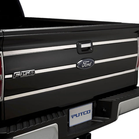 Putco 09-14 Ford F-150 - SS Tailgate Accent - 6pcs (3 Horizontal Lines) Tailgate Accents - 402702