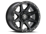 ICON Rebound 18x9 6x5.5 0mm Offset 5in BS 106.1mm Bore Satin Black Wheel - 1818908350SB