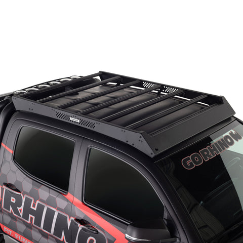 Go Rhino 16-23 Toyota Tacoma DC Ceros Low Profile Roof Rack - Tex. Blk - 5933000T