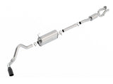 Borla S-Type Cat-Back 17-19 Ford F-250/350 Super Duty Side Exit Exhaust - Black Chrome Tip - 140798BC