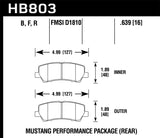 Hawk 16-17 Ford Mustang Brembo Package HPS 5.0 Rear Brake Pads - HB803B.639