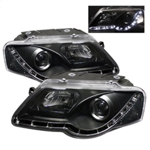 Spyder Volkswagen Passat 06-08 Projector Headlights DRL Black High H1 Low H1 PRO-YD-VP06-DRL-BK - 5012326