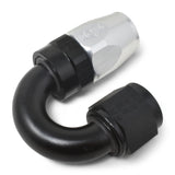 Russell Performance -12 AN Black/Silver 180 Degree Tight Radius Full Flow Swivel Hose End - 613533