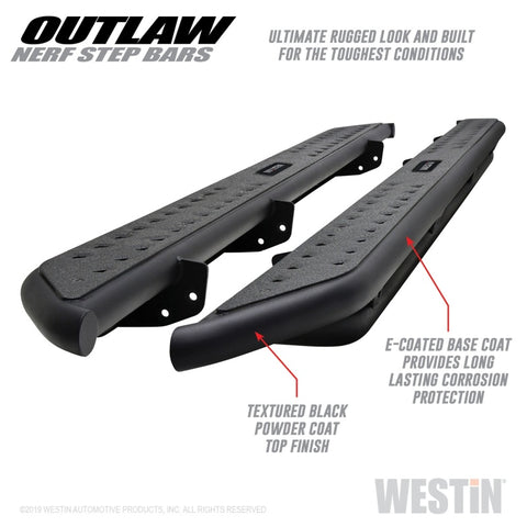 Westin 2019 Chevrolet/GMC Silverado/Sierro Crew Cab Outlaw Nerf Step Bars - 58-54135