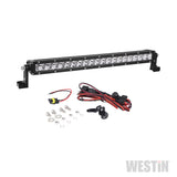 Westin Xtreme LED Light Bar Low Profile Single Row 20 inch Flood w/5W Cree - Black - 09-12270-20F