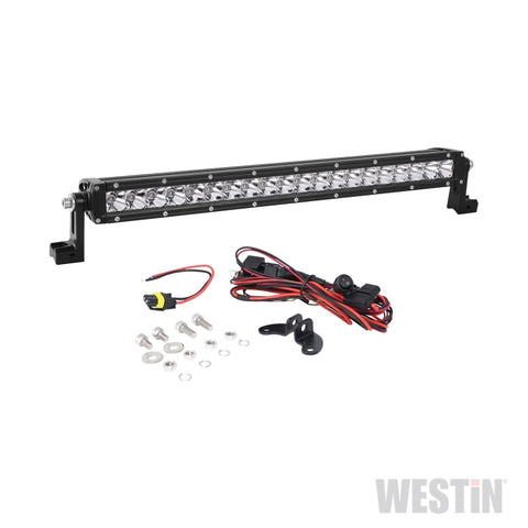 Westin Xtreme LED Light Bar Low Profile Single Row 20 inch Flood w/5W Cree - Black - 09-12270-20F