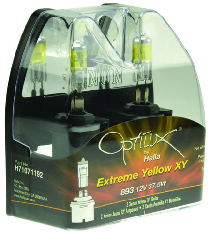 Hella Optilux 893 12V 37.5W Extreme Yellow Bulbs (Pair) - H71071192