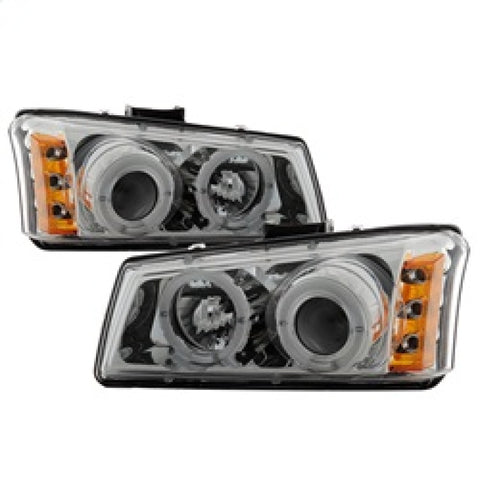 Spyder Chevy Silverado 1500 03-06 Projector Headlights LED Halo LED Ambr Reflctr Ch PRO-YD-CS03-AM-C - 5009463