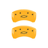 MGP 4 Caliper Covers Engraved Front & Rear Bowtie Yellow finish black ch - 14224SBOWYL