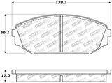 StopTech Sport Brake Pads w/Shims and Hardware - Front - 309.07930