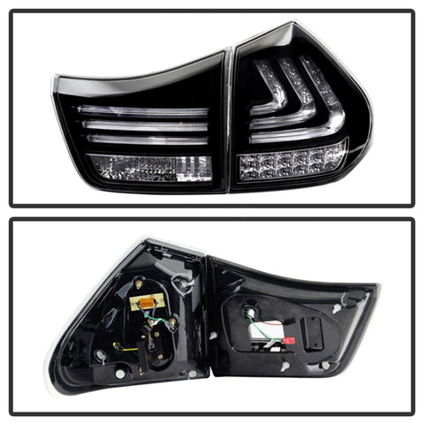 Spyder Lexus RX330/RX350 04-09 LED Tail Lights Black ALT-YD-LRX04-LED-BK - 5080837