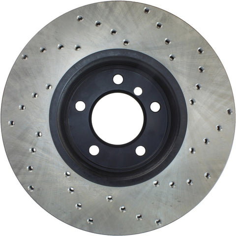 StopTech 09-10 BMW 535i xDrive Sportstop Cryo Cross Drilled Front Right Rotor - 128.34070CR