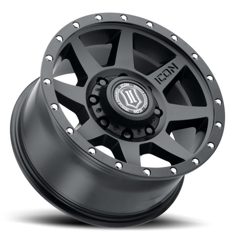 ICON Rebound 17x8.5 8x170 6mm Offset 5in BS 125mm Bore Satin Black Wheel - 1817858150SB