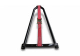 N-Fab Bed Mounted Tire Carrier Universal - Gloss Black - Red Strap - BM1TCRD