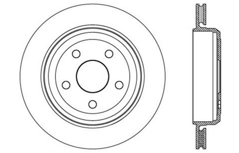 StopTech Drilled Sport Brake Rotor 11-17 Jeep Grand Cherokee (Excludes SRT8) - 128.58007R