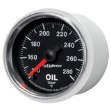 Autometer GS Series 2-1/16in Oil Temperature Gauge 140-280 Degrees Electric Full Sweep - 3856