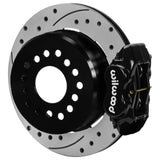 Wilwood Chevy Monte Carlo Forged 4 Piston DynaPro Black Caliper HP32 VV D&S Rotor - 11.00x0.81 - 140-17120-D