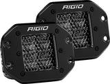 Rigid Industries D Series PRO Midnight Edition - Spot - Diffused - Pair - 212513BLK