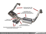 AWE Tuning Porsche 981 Performance Exhaust System - w/Diamond Black Tips - 3010-33024