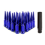 Mishimoto Steel Spiked Lug Nuts M12x1.5 20pc Set - Blue - MMLG-SP1215-20BL